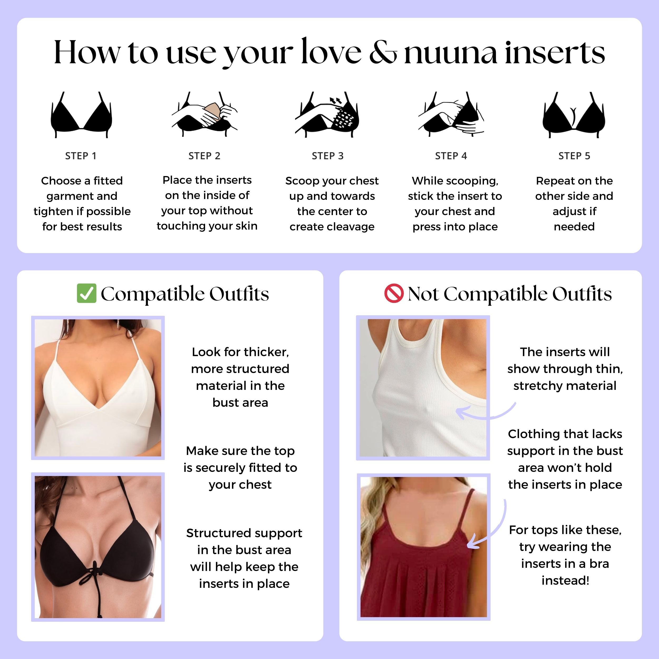 Ultra Lift Sticky Bra Inserts