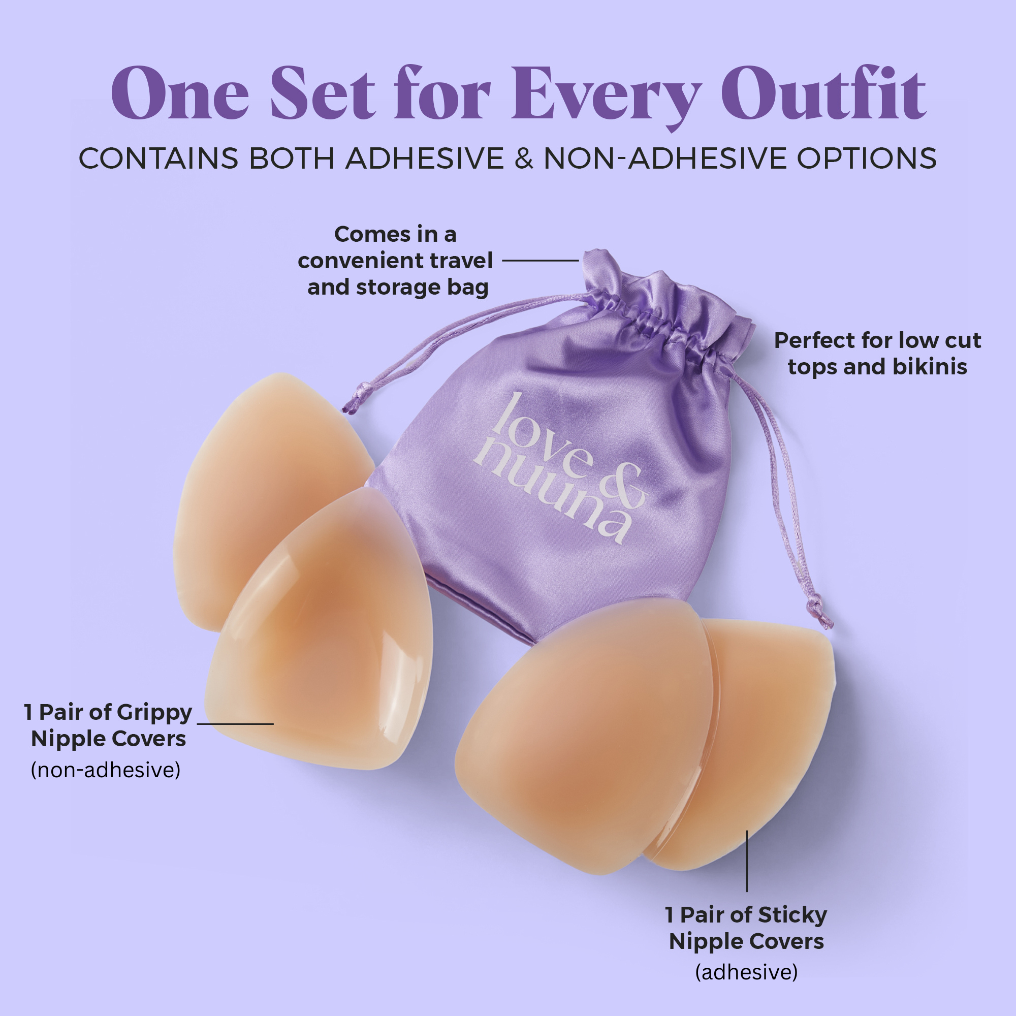 Triangle Nipple Cover Set - 2 Pairs